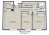 Lonnie Adkins Court_2 Bedroom Floor Plan
